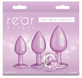NS Novelties Rear Assets Anal Trainer Kit Iridescent Pink Butt Plugs
